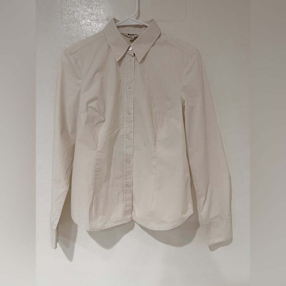 Boden White 100% Cotton Button Up Workwear Shirt Size 8R